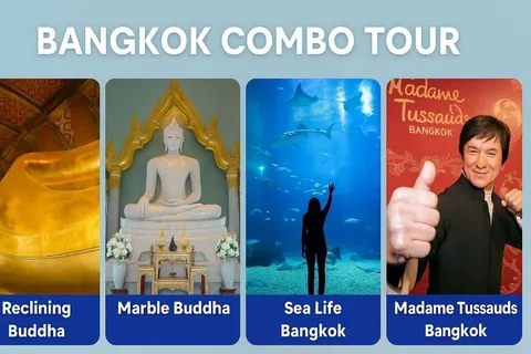Full Day Marble Buddha Mini Reclining Buddha with Kings Power and Sea Life Madame Tussauds Merlin Guided Tour